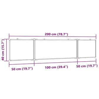 Whiteboard magnetisch inklapbaar 200x40x1,7 cm aluminium 7