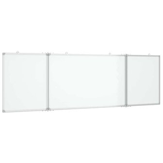 Whiteboard magnetisch inklapbaar 200x60x1,7 cm aluminium 2