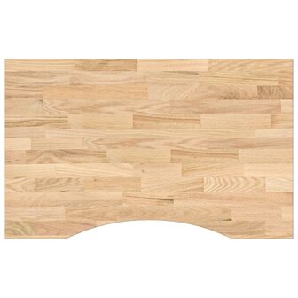 Bureaublad rechthoekig 80x50x2,5 cm onbehandeld eikenhout 2