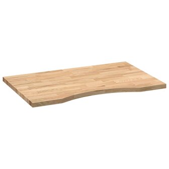 Bureaublad rechthoekig 80x50x2,5 cm onbehandeld eikenhout 4