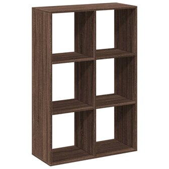 Kamerscherm / boekenkast 69,5x29x103,5 cm hout bruin eikenkleur 2