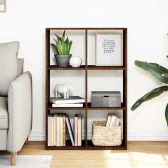 Kamerscherm / boekenkast 69,5x29x103,5 cm hout bruin eikenkleur 3