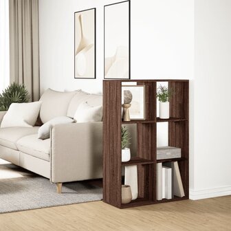 Kamerscherm / boekenkast 69,5x29x103,5 cm hout bruin eikenkleur 4