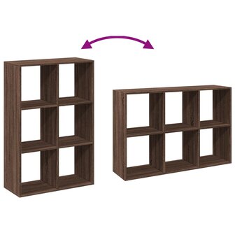 Kamerscherm / boekenkast 69,5x29x103,5 cm hout bruin eikenkleur 8