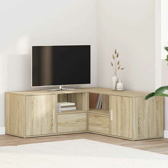Hoekkast 200x40x45 cm bewerkt hout sonoma eikenkleurig 1