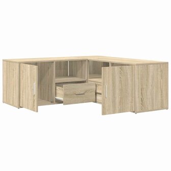 Hoekkast 200x40x45 cm bewerkt hout sonoma eikenkleurig 2