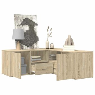 Hoekkast 200x40x45 cm bewerkt hout sonoma eikenkleurig 4