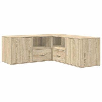 Hoekkast 200x40x45 cm bewerkt hout sonoma eikenkleurig 5