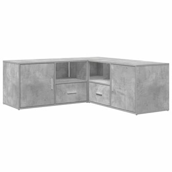 Hoekkast 200x40x45 cm bewerkt hout betongrijs 5