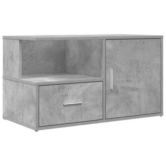 Hoekkast 200x40x45 cm bewerkt hout betongrijs 8