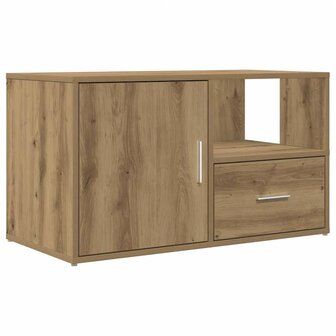 Hoekkast 200x40x45 cm bewerkt hout artisanaal eikenkleurig 6