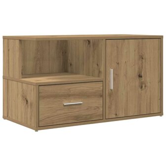 Hoekkast 200x40x45 cm bewerkt hout artisanaal eikenkleurig 8