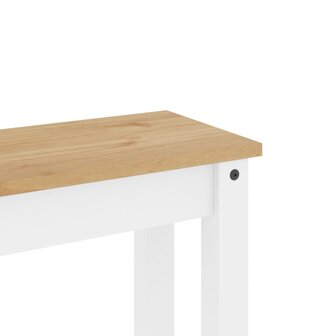 Eetkamerbank Panama 105x30x45 cm massief grenenhout wit 7