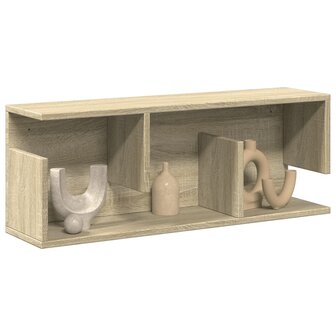 Wandkast 80x20x30 cm bewerkt hout sonoma eikenkleurig 1