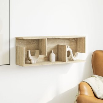 Wandkast 80x20x30 cm bewerkt hout sonoma eikenkleurig 3