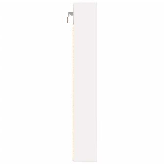 Vitrinekast 80x8,5x58 cm bewerkt hout wit 5