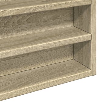 Vitrinekast 80x8,5x58 cm bewerkt hout sonoma eikenkleurig 7