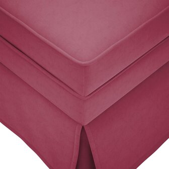 Chaise longue met bolster en rechterarmleuning fluweel wijnrood 7