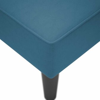 Chaise longue met rechterarmleuning fluweel blauw 7