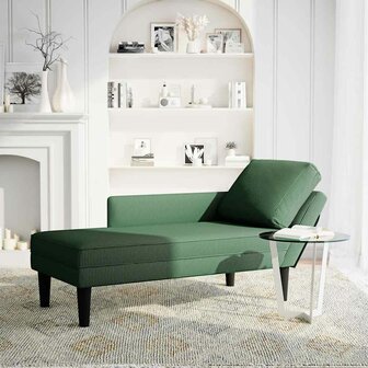 Chaise longue met kussen corduroy stof jungle groen 2