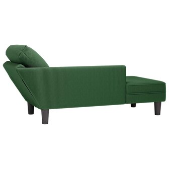 Chaise longue met kussen corduroy stof jungle groen 6