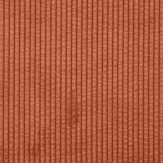 Chaise longue met kussen corduroy stof rood oranje 8