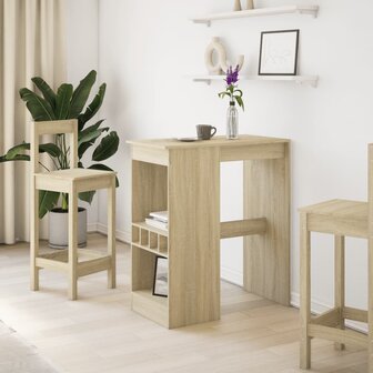 Bartafel met rekken 90x47,5x103,5 cm bewerkt hout sonoma eiken 3