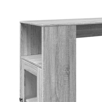 Bartafel met rekken 101x40x103,5 cm bewerkt hout grijs sonoma 9