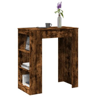 Bartafel met rekken 95x47x103,5 cm bewerkt hout gerookt eiken 1