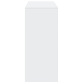 Bartafel met schap 124x46x103,5 cm bewerkt hout wit 5