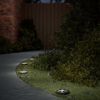 Grondlampen 4 st solar met grondpennen warmwit 1