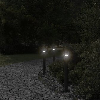 Vloerlamp voor buiten 60 cm roestvrij staal zwart 3