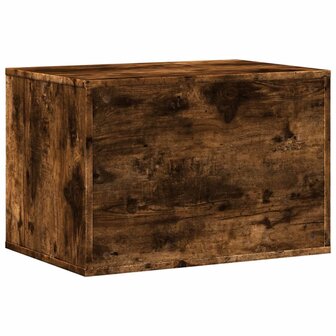 Kattenbakkast 60x40x40 cm bewerkt hout gerookt eikenkleurig 7
