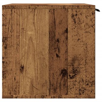 Kattenbakkast 60x40x40 cm bewerkt hout oud houtkleurig 6