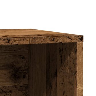 Kattenbakkast 60x40x40 cm bewerkt hout oud houtkleurig 9