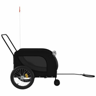 Hondenfietstrailer oxford stof en ijzer zwart 5