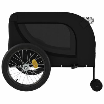 Hondenfietstrailer oxford stof en ijzer zwart 6
