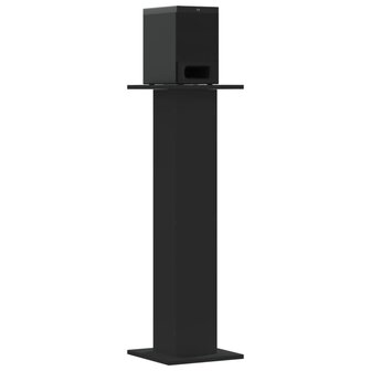 Speakerstandaards 2 st 30x30x95 cm bewerkt hout zwart 3