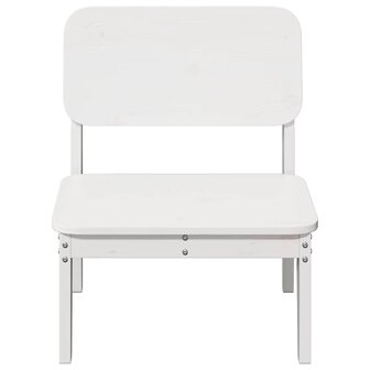 Tuinstoel 60x52,5x72 cm massief grenenhout wit 3
