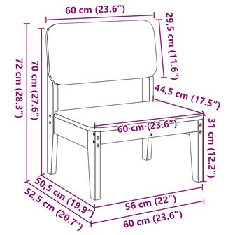 Tuinstoel 60x52,5x72 cm massief grenenhout wit 9