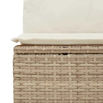 2-delige Loungeset met kussens poly rattan acacia beige 5