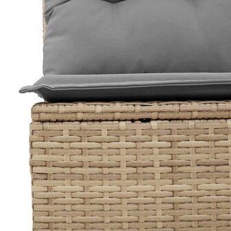 2-delige Loungeset met kussens poly rattan acacia beige 5