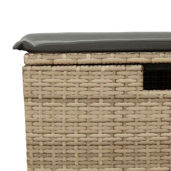 2-delige Loungeset met kussens poly rattan acacia beige 6