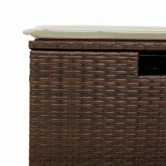2-delige Loungeset met kussens poly rattan acacia bruin 6