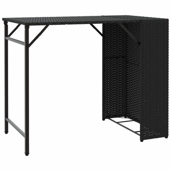 5-delige Tuinset inklapbaar poly rattan zwart  4