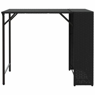 5-delige Tuinset inklapbaar poly rattan zwart  5