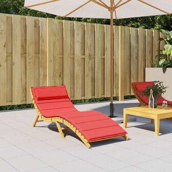 Ligbedkussen 180x60x4 cm oxford stof rood 1