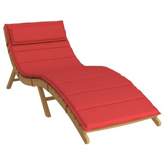 Ligbedkussen 180x60x4 cm oxford stof rood 3