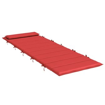 Ligbedkussen 180x60x4 cm oxford stof rood 4
