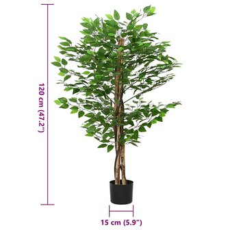 Kunst Ficus plant 788 bladeren 120 cm groen 5